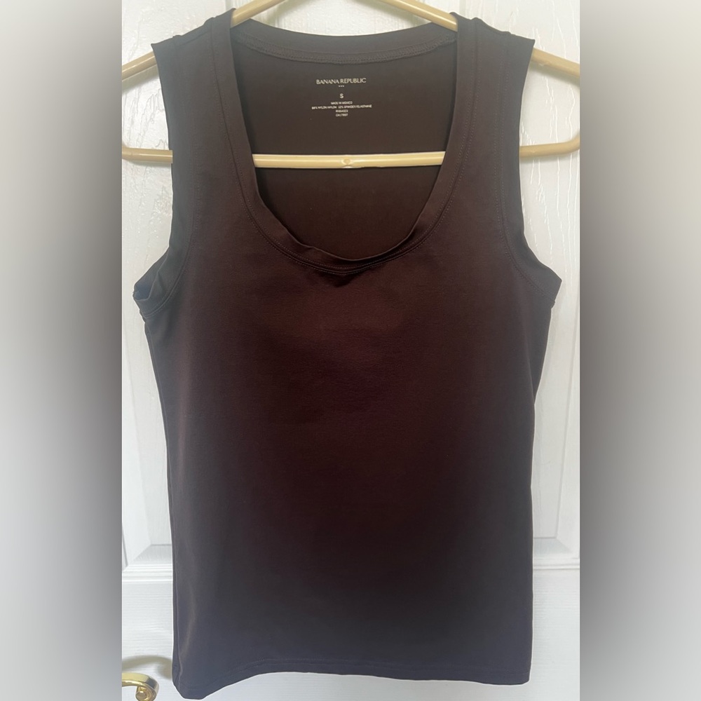 BANANA REPUBLIC Women’s Sz S Tank Top Basic Sleeveless Brown